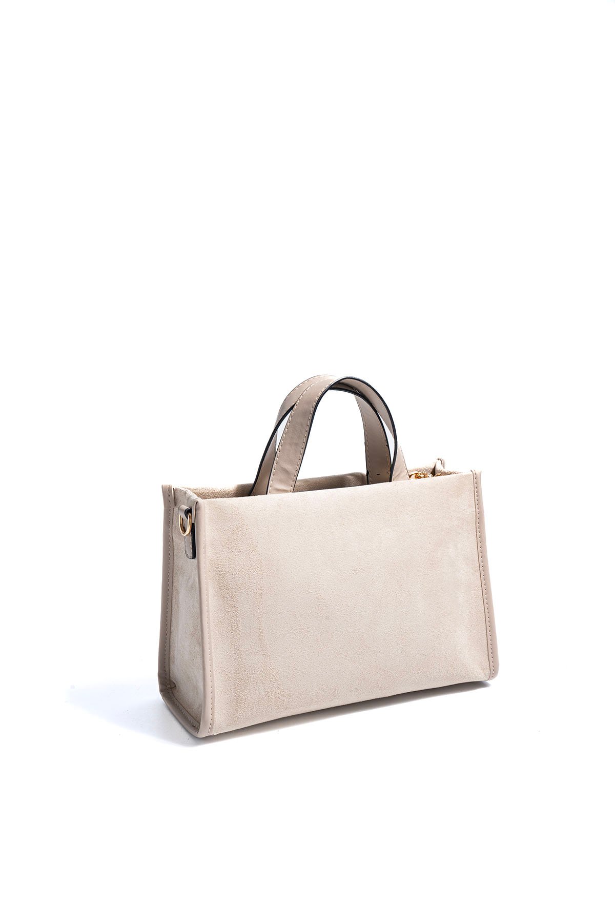 SP1271 Kadın El Çantası Süet Bej-Kum 4 Бежова дамска чанта SP1271 с дълга презрамка елегантна ежедневна чанта