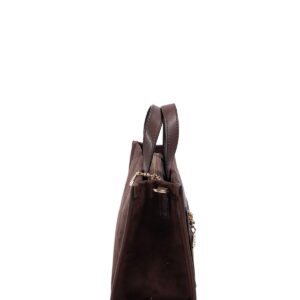 дамска кафява чанта от еко кожа с дълга дръжка модел SP1271