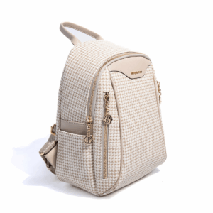 дамска бежова раница SP906 елегантна малка раница за ежедневие