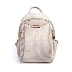 дамска бежова раница SP906 елегантна малка раница за ежедневие