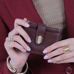 Дамски кожен портфейл Silver & Polo SP1199 с цип – червен цвят