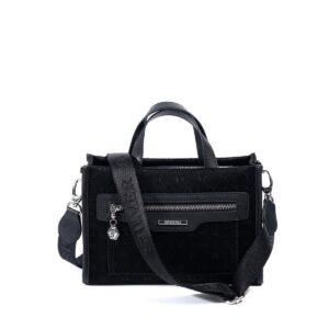 Дамска чанта Silver & Polo SP1271 черна с къса дръжка и дълга презрамка