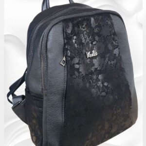 Черна луксозна дамска раница Vedis 3771 от еко кожа – елегантен модерен модел