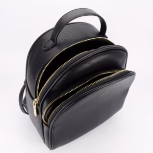 Дамска раница Diana&Co черна от еко кожа – елегантна малка раница за ежедневието