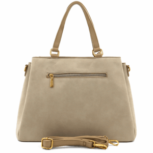 Дамска чанта Coveri Collection бежова 3 Дамска чанта Coveri Collection визон елегантна чанта с пискюл