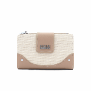 дамско портмоне Coveri Collection бежово еко кожа компактно