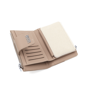 дамско портмоне Coveri Collection бежово еко кожа компактно