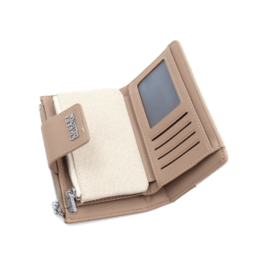 дамско портмоне Coveri Collection бежово еко кожа компактно