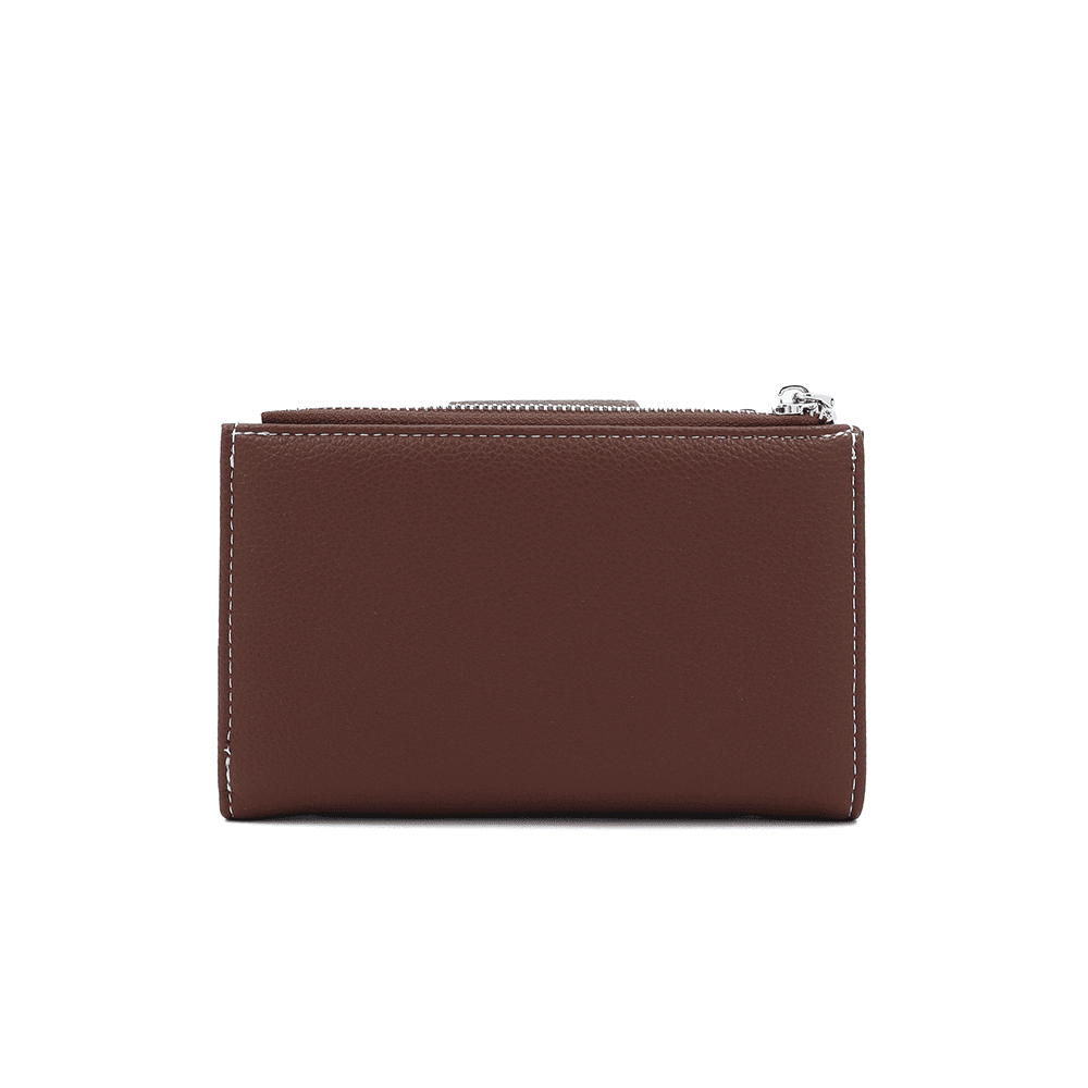 Дамско портмоне Coveri Collection бежовотъмно кафяво 2 дамско портмоне Coveri Collection бежово еко кожа компактно