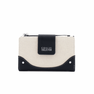 дамско портмоне Coveri Collection бежово еко кожа компактно
