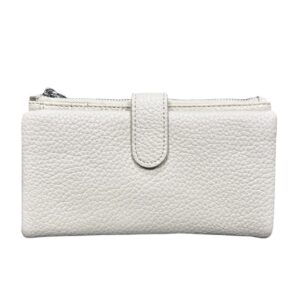 Дамско портмоне Eslee екрю от еко кожа с отделения за карти, банкноти и монети