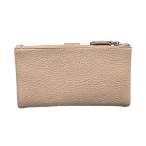 Дамско портмоне Eslee светло кафяво от еко кожа с отделения за карти, банкноти и монети