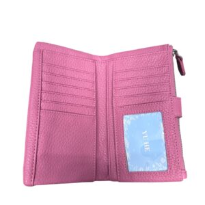 Дамско портмоне Eslee фуксия от еко кожа с отделения за карти, банкноти и монети