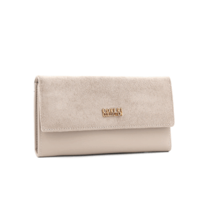 луксозно дамско портмоне Coveri Collection бежово елегантно портмоне за жени