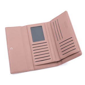 луксозно дамско портмоне Coveri Collection пепел от рози елегантно портмоне за жени