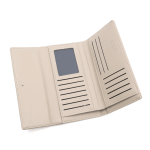 луксозно дамско портмоне Coveri Collection бежово елегантно портмоне за жени