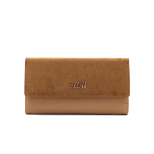луксозно дамско портмоне Coveri Collection керемидено кафяво елегантно портмоне за жени