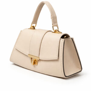 Малка дамска чанта 1 Малка дамска чанта бежова – елегантна дамска чанта с къса дръжка
