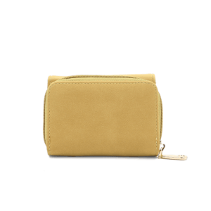 малко дамско портмоне Coveri Collection горчица компактно портмоне за жени