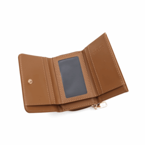 Малко дамско портмоне Coveri Collection 3 малко дамско портмоне Coveri Collection керемидено кафяво компактно портмоне за жени