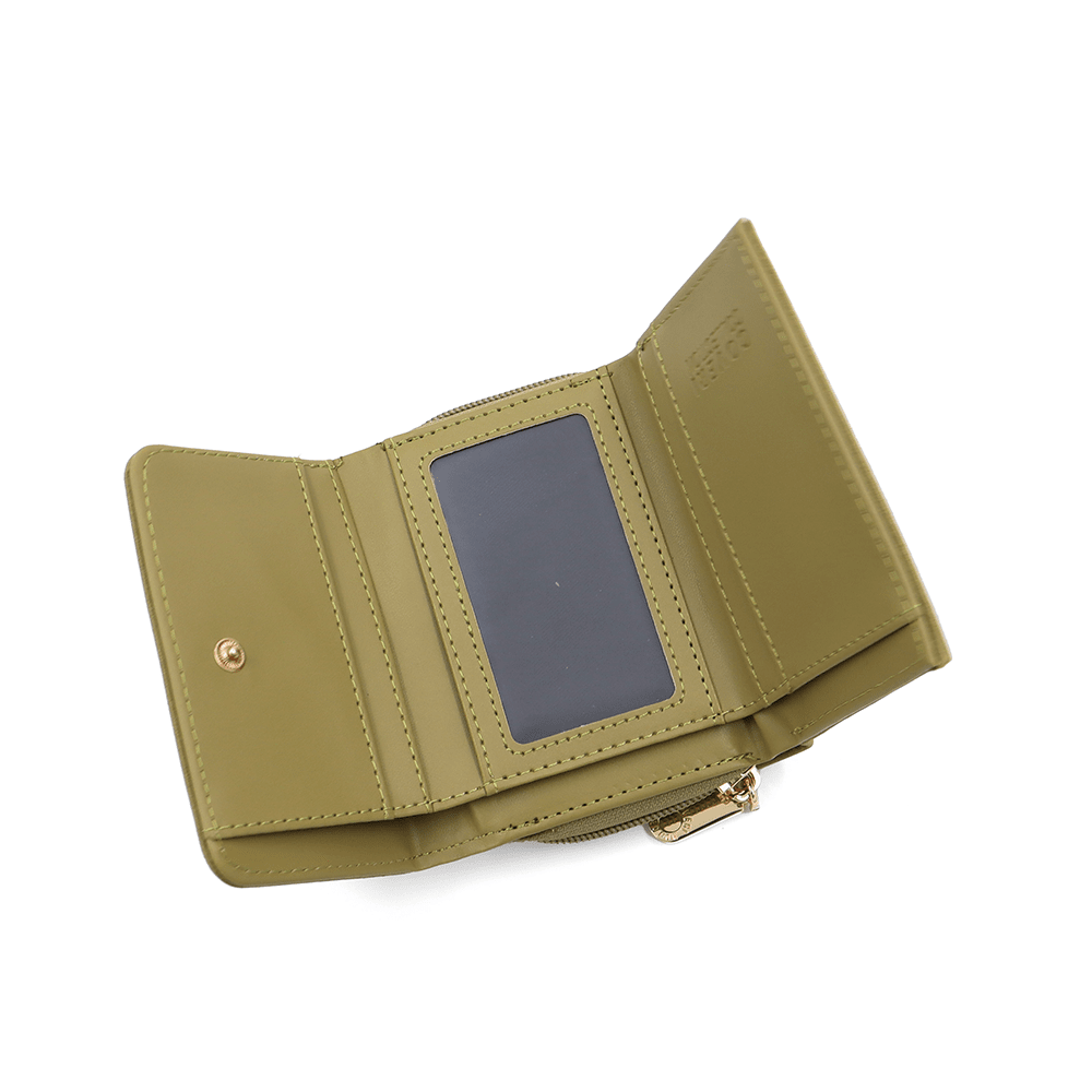 Малко дамско портмоне Coveri Collection 3 малко дамско портмоне Coveri Collection зелено компактно портмоне за жени