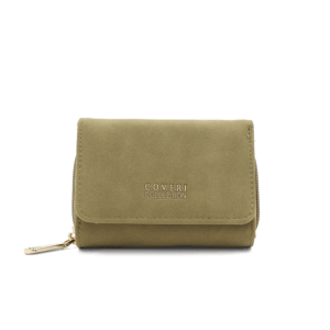 Малко дамско портмоне Coveri Collection малко дамско портмоне Coveri Collection зелено компактно портмоне за жени