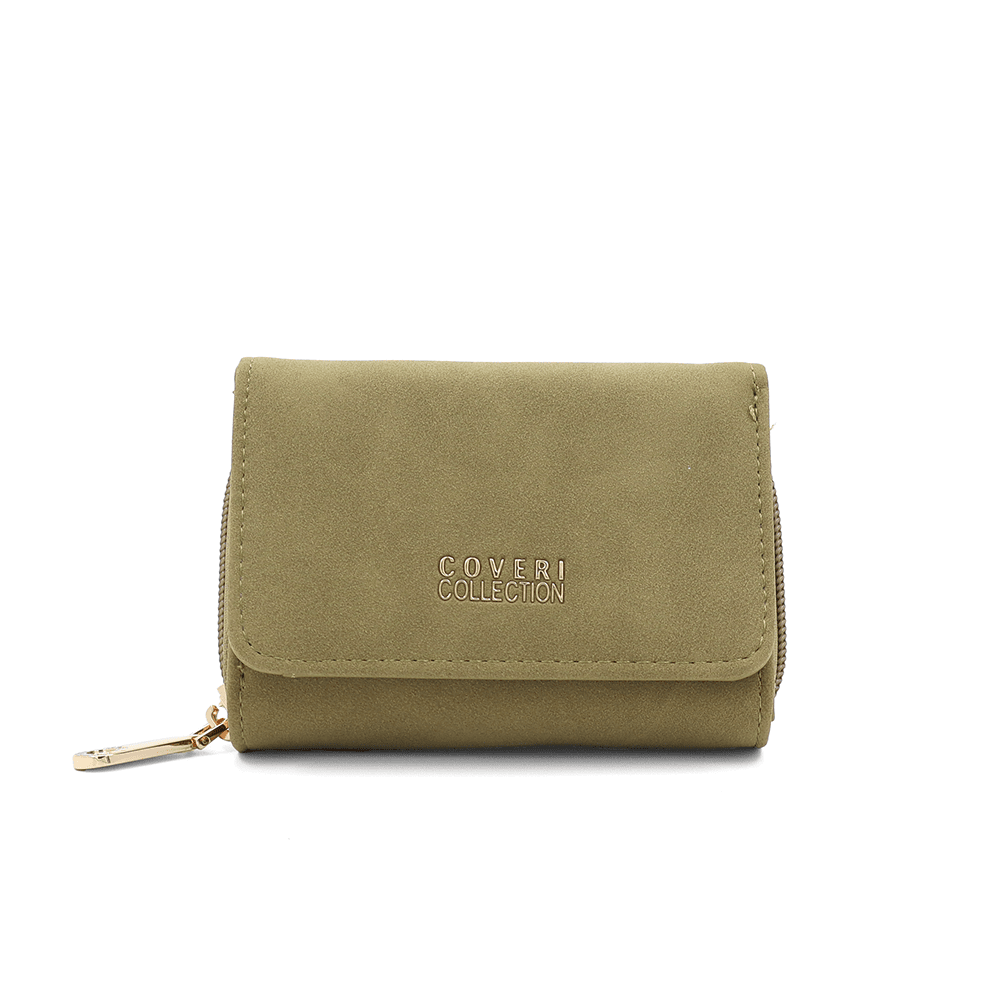 Малко дамско портмоне Coveri Collection малко дамско портмоне Coveri Collection зелено компактно портмоне за жени