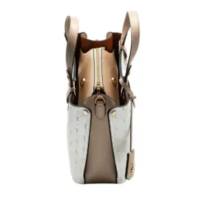 Дамска чанта Bej Latte Silver & Polo SP975 елегантна дамска чанта с къси дръжки