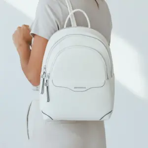 Дамска раница Silver & Polo SP1265 в светъл цвят с елегантен дизайн и сребристи детайли