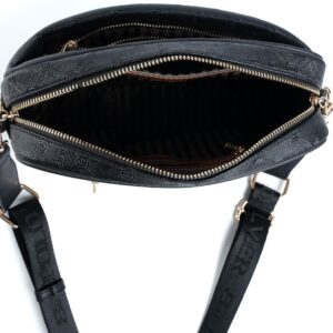 Дамска чанта Silver&Polo SP1094 бяла с монограм, регулируема презрамка и водоустойчива еко кожа