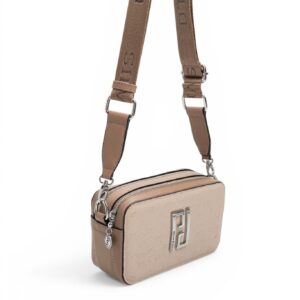 Дамска чанта Silver&Polo бежова от еко кожа с регулируема презрамка