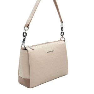 Дамска чанта Silver&Polo Bej Latte Fashion от еко кожа – бежова чанта за през рамо