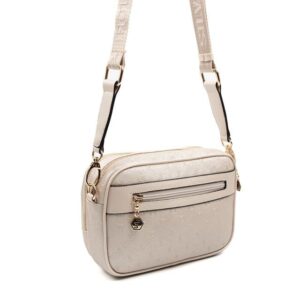 Дамска чанта Silver&Polo бежова от еко кожа с дълга регулируема дръжка