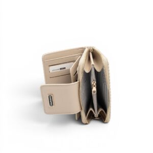 Дамски портфейл Silver&Polo Kum Beji Ekose от еко кожа с отделения за карти и цип