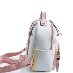 Дамска раница Silver&Polo от еко кожа в лилаво и розово – стилна ежедневна раница за жени