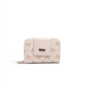 Дамски портфейл Silver&Polo Pembe Pudra от еко кожа с отделения за карти и цип