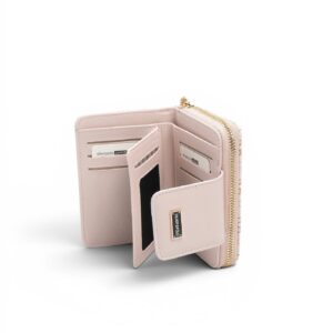 Дамски портфейл Silver&Polo Pembe Pudra от еко кожа с отделения за карти и цип