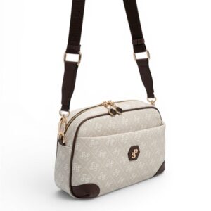 Дамска чанта Silver&Polo Kahve Monogram от водоустойчива еко кожа с регулируема дръжка