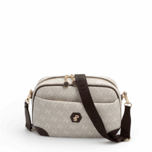 Дамска чанта Silver&Polo Kahve Monogram от водоустойчива еко кожа с регулируема дръжка