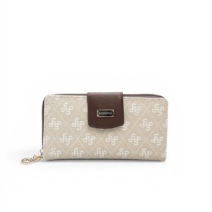 Дамско портмоне Silver&Polo Tas Kahve от водоустойчива еко кожа с отделения за карти и цип