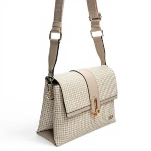 Дамска чанта Silver&Polo SP1287 кросбоди от еко кожа в цвят кум беж с регулируема презрамка