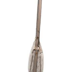 Дамска чанта Silver&Polo Kum Bej с монограм от водоустойчива еко кожа с регулируема презрамка