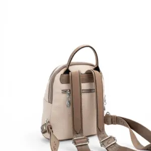 Дамска раница Silver&Polo от еко кожа в бежов цвят Latte Petek – стилна ежедневна раница