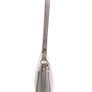Дамска чанта Silver&Polo бежово каре с монограм от водоустойчива еко кожа с регулируема презрамка
