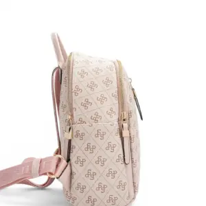 Silver Polo Pembe - Pudra Monogram Kadın Sırt Çantası SP901 2