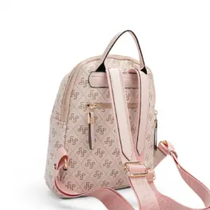 Silver Polo Pembe - Pudra Monogram Kadın Sırt Çantası SP901 3