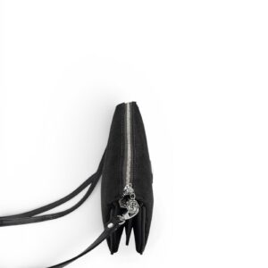 Дамска чанта Silver&Polo черна от еко кожа с дълга регулируема презрамка и къса дръжка