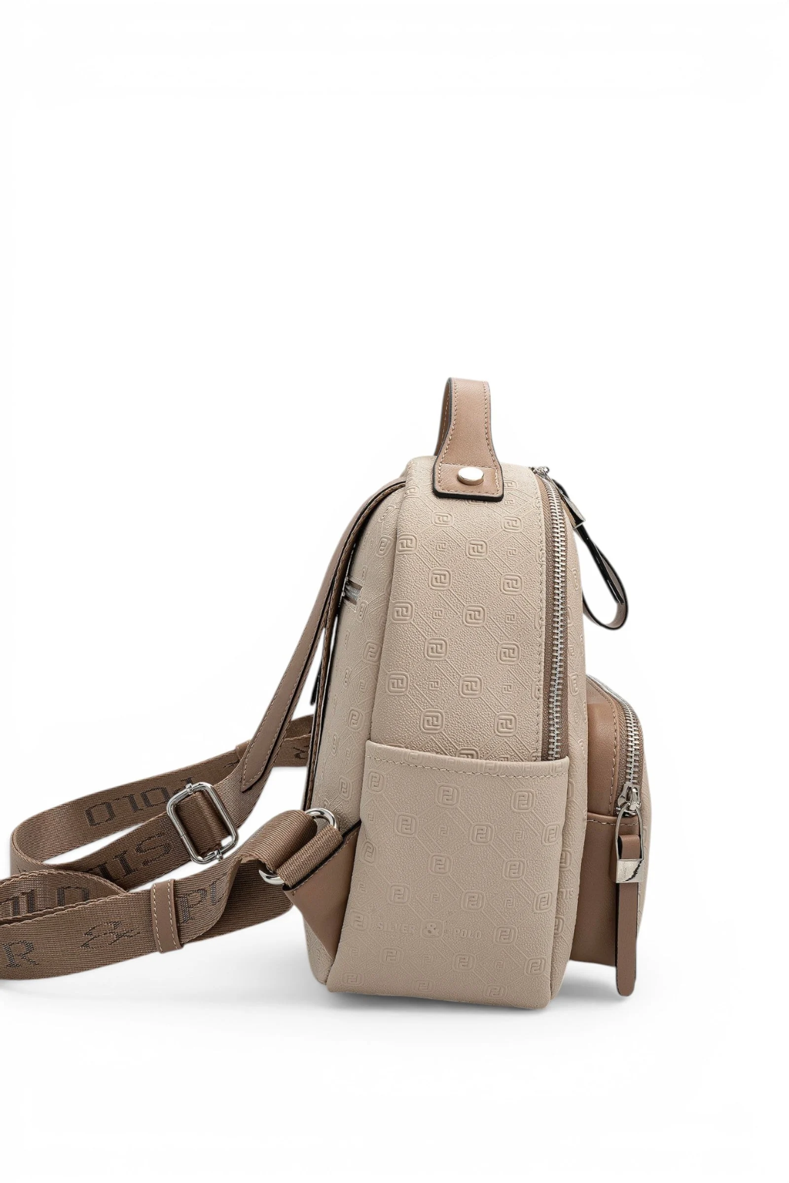 SP1130 Kadın Sırt Çantası Fashion Bej - Latte SP1130-M158 2 Дамска раница Silver&Polo от водоустойчива еко кожа – бежова