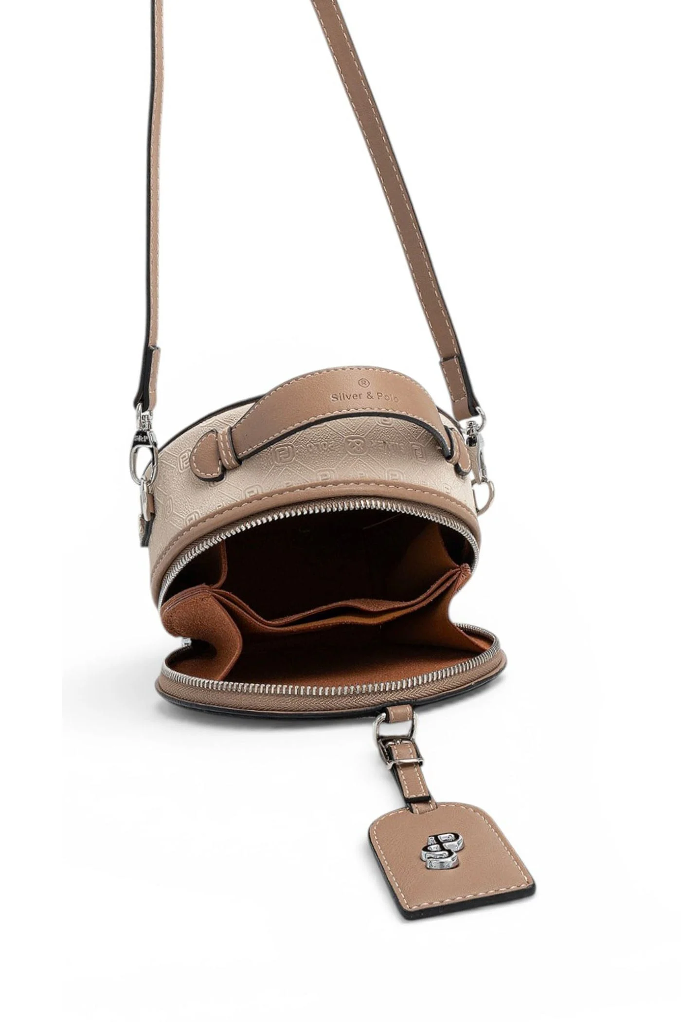 SP1163 Kadın Çapraz Çanta Fashion Bej - Latte SP1163-M158 3 Дамска чанта през рамо Silver&Polo SP1163 в бежов цвят от еко кожа