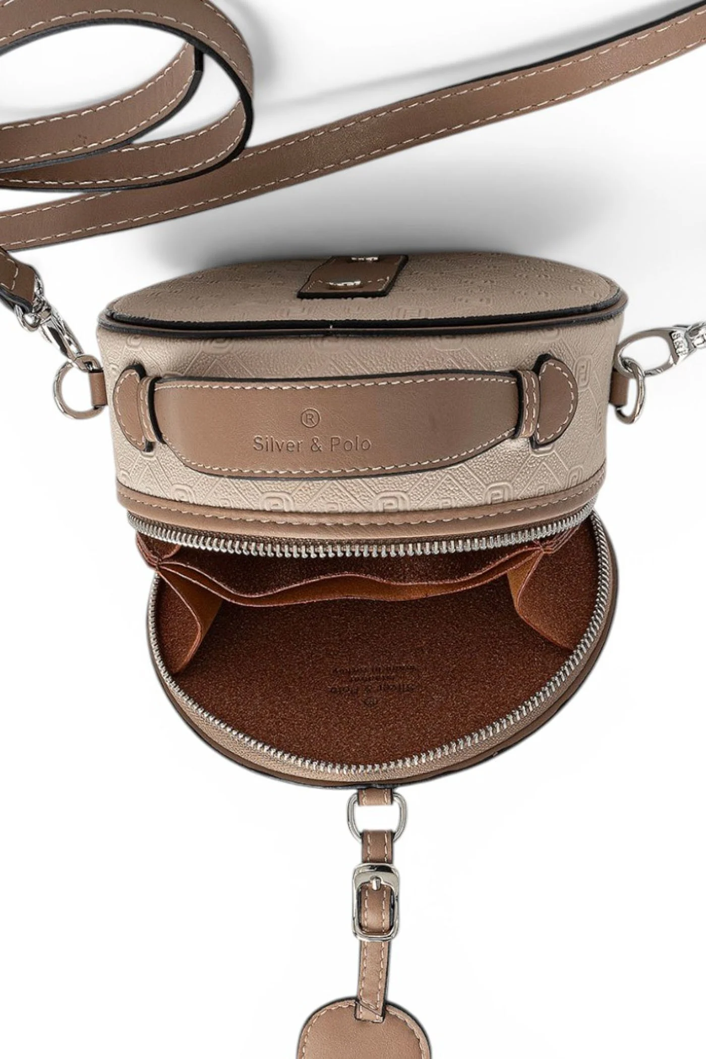 SP1163 Kadın Çapraz Çanta Fashion Bej - Latte SP1163-M158 4 Дамска чанта през рамо Silver&Polo SP1163 в бежов цвят от еко кожа